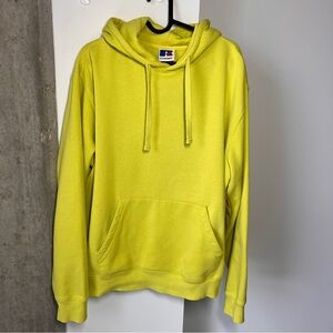 Russell Athletic Bright Neon Green/Yellow Pullover Hoodie Sz L